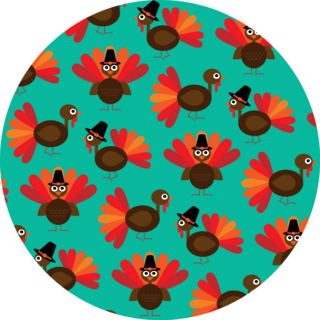 Cute Thanksgiving Turkey Pattern Sticker