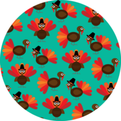 Cute Thanksgiving Turkey Pattern Sticker
