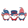 Cute Three America Gnomes 4th July Summer Sticker
