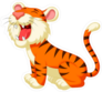 Cute Tiger Cartoon Roaring Sticker