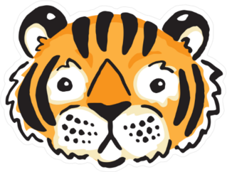 Cute Tiger Face Sticker
