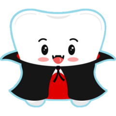 Cute Tooth Vampire Sticker