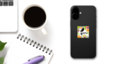 Cute Toucan Aloha Sticker on a Phone (New) example