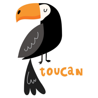 Cute Toucan Cartoon Sticker