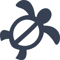 Cute Turtle With Stripe In Shell Sticker