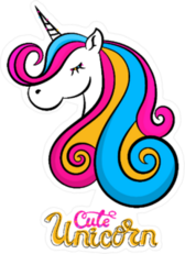 Cute Unicorn Sticker