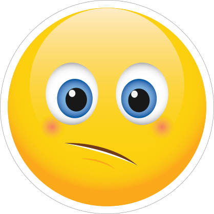 Cute Unsure Emoji Sticker