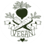Cute Vegan Beets And Carrots Monochrome Sticker