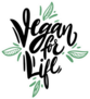 Cute Vegan For Life Sticker