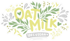 Cute Vegan Oat Milk Sticker