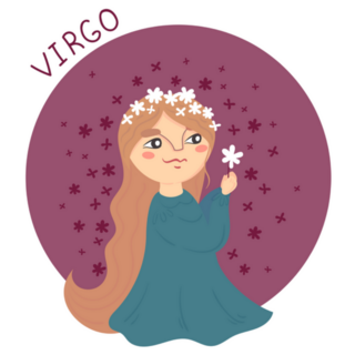 Cute Virgo Girl In Costume Illustration Sticker