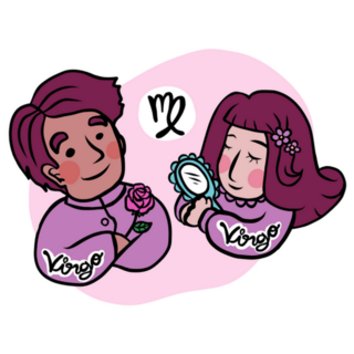 Cute Virgo Horoscope Cartoon Sticker