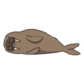 Cute Walrus Laying Down Sticker