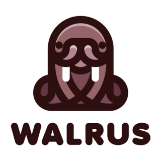 Cute Walrus Logo Sticker