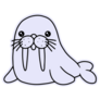 Cute Walrus Outline Sticker