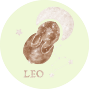 Cute Watercolor Leo Bunny Sticker