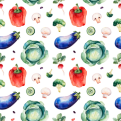 Cute Watercolor Vegetables Sticker