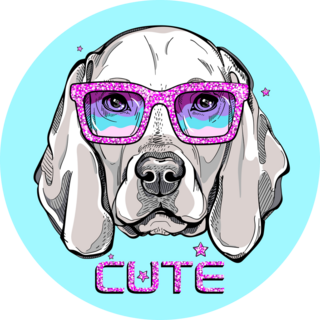 Cute Weimaraner Blue Sticker