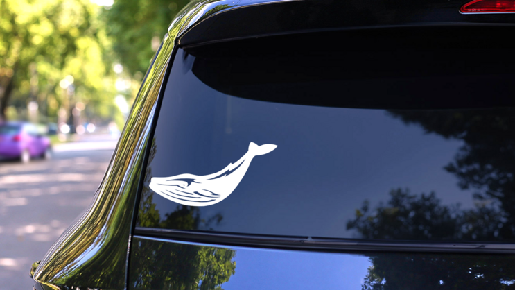 Cute Whale Sticker on a Rear Car Window (New) example
