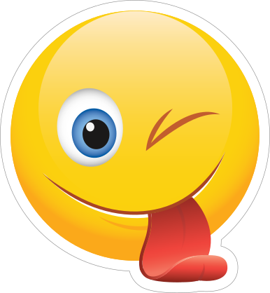 Cute Winking Tongue Out Emoji Sticker