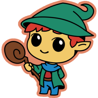 Cute Wizard Elf Sticker