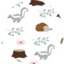 Cute Woodland Background With Skunk Sticker
