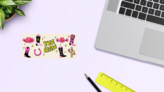 Cute Yeehaw Sticker Sheet on a Desk (New) example