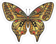 Cute Yellow Butterfly Sticker