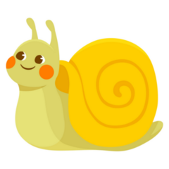 Cute Yellow Smiling Snail Sticker