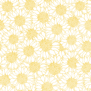 Cute Yellow Sunflower Design Sticker