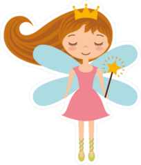 Cute Young Fairy Character Sticker