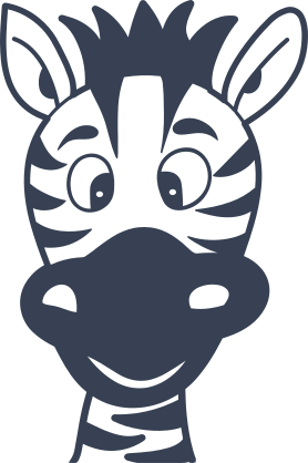 Cute Zebra Face Sticker