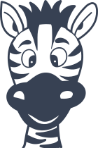 Cute Zebra Face Sticker