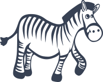 Cute Zebra Sticker