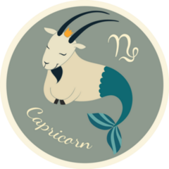 Cute Zodiac Capricorn Icon Sticker