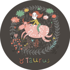 Cute Zodiac Taurus Sign Illustration Sticker