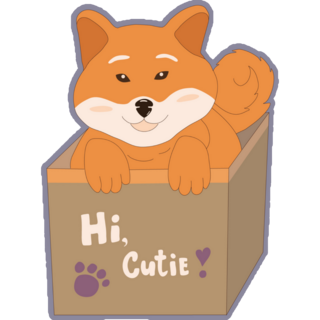 Cutie Shiba Inu Sticker