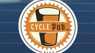 Cycle Pub Bend Custom Circle Stickers