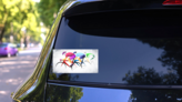 Cycling Tour Sticker on a Rear Car Window (New) example