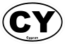 Cyprus Cy Oval Sticker