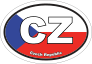 Czech Republic Cz Flag Oval Sticker