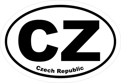 Czech Republic Cz Oval Sticker