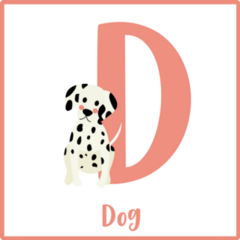 D Dalmatian Dog Sticker