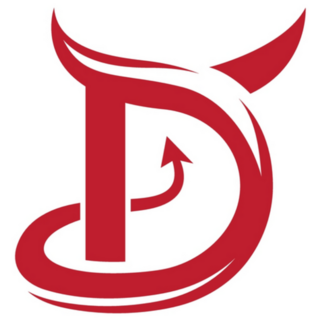 D Initial Devil Logo Sticker