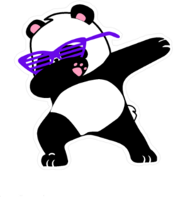 Dabbing Panda Sticker