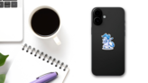 Dabbing Unicorn Meme Sticker on a Phone (New) example