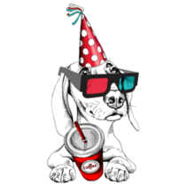 Dachshund 3d Glasses Sticker