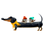 Dachshund And Two Sparrows Sticker