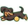 Dachshund Ball Sticker