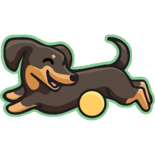Dachshund Ball Sticker